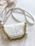 Quilted Flap Chain Handle Square Bag