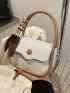 Mini Twilly Scarf Decor Flap Saddle Bag