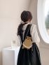 Mini Faux Pearl Decor Bucket Bag