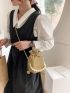 Mini Faux Pearl Decor Bucket Bag