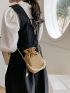 Mini Faux Pearl Decor Bucket Bag
