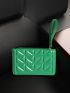 Stitch Detail Square Bag With Wristlet