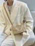 Glitter Chain Flap Square Bag