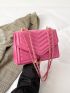 Mini Quilted Pattern Chain Square Bag