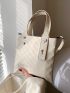Minimalist Textured Detail Square Bag