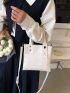 Minimalist Textured Detail Square Bag