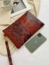 Allover Snakeskin Pattern Clutch Bag