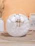 Mini Quilted Swan Decor Circle Bag