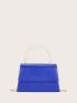 Mini Croc Embossed Faux Pearls Evening Bag