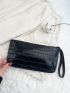 Crocodile Embossed Square Bag