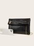 Crocodile Embossed Detail Square Bag