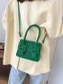 Mini Buckle Decor Flap Square Bag