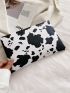 Cow Print Metal Decor Envelope Bag