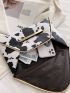 Cow Print Metal Decor Envelope Bag