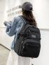 Letter Patch Large Capacity Backpack