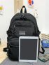 Letter Patch Large Capacity Backpack