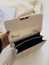 Mini Geometric Embossed Flap Chain Square Bag