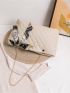 Twilly Scarf Decor Quilted Shoulder Tote Bag