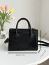 Croc Embossed Square Bag