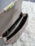Quilted Chain Flap Square Bag