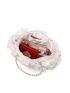 Beaded Detail Floral Design Evening Bag