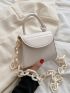 Mini Top Handle Flap Chain Square Bag