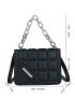 Mini Plaid Embossed Chain Decor Flap Square Bag