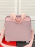 Letter Graphic Badge Decor Backpack Without Bag Charm