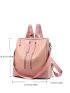 Double Zipper Detail Backpack