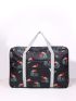 Tropical & Flamingo Print Duffel Bag