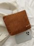 Metal Letter Decor Clutch Bag
