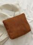 Metal Letter Decor Clutch Bag
