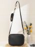 Mini Quilted Pattern Metal Detail Dome Bag With Coin Case