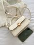 Metal Lock Flap Square Bag