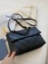 Chevron Pattern Flap Square Bag