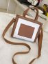 Mini Two Tone Geometric Graphic Square Bag