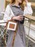 Mini Two Tone Geometric Graphic Square Bag