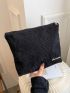 Metal Letter Decor Clutch Bag