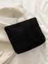 Metal Letter Decor Clutch Bag