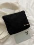 Metal Letter Decor Clutch Bag