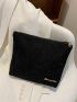Metal Letter Decor Clutch Bag