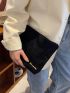 Metal Letter Decor Clutch Bag