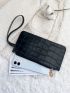 Crocodile Embossed Square Bag