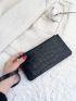 Crocodile Embossed Square Bag