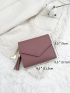 Heart & Tassel Decor Flap Small Wallet
