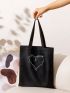 Heart & Letter Graphic Shopper Bag
