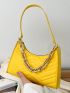 Chevron Chain Baguette Bag