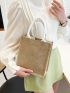 Minimalist Double Handle Square Bag