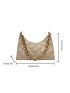 Quilted Chain Baguette Bag