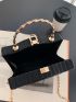 Vertical Striped Embossed Chain Box Bag